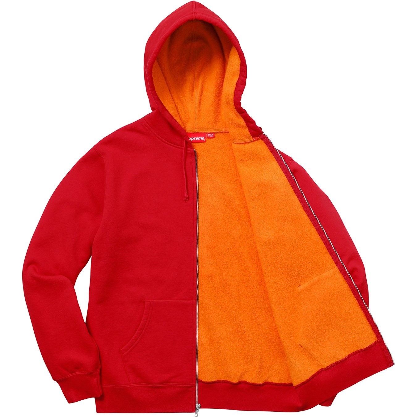Contrast Zip Up Hooded Sweatshirt view 11